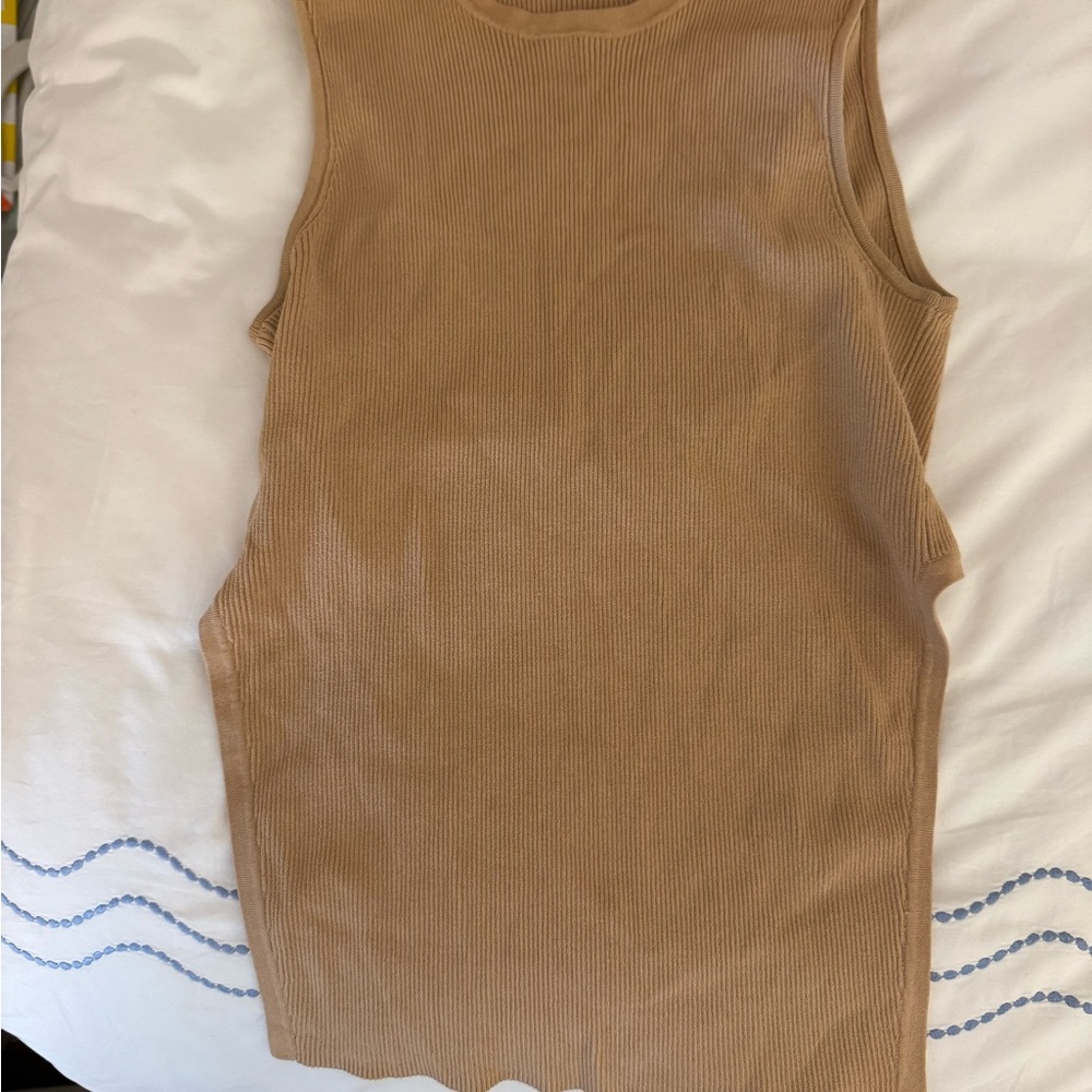 Tibi backless Ribbed Tank Top